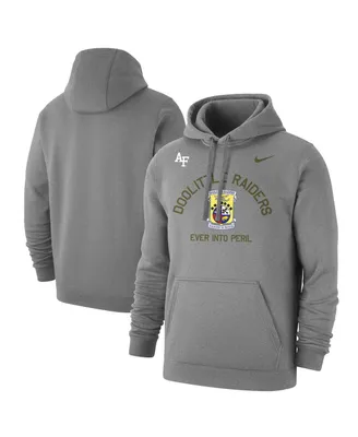 Men's Nike Heather Gray Air Force Falcons Rivalry Badge Club Pullover Hoodie