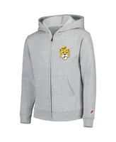 Big Boys League Collegiate Wear Heather Gray Lsu Tigers Full-Zip Hoodie