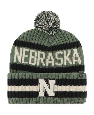 Men's '47 Brand Green Nebraska Huskers Oht Military-Inspired Appreciation Bering Cuffed Knit Hat with Pom