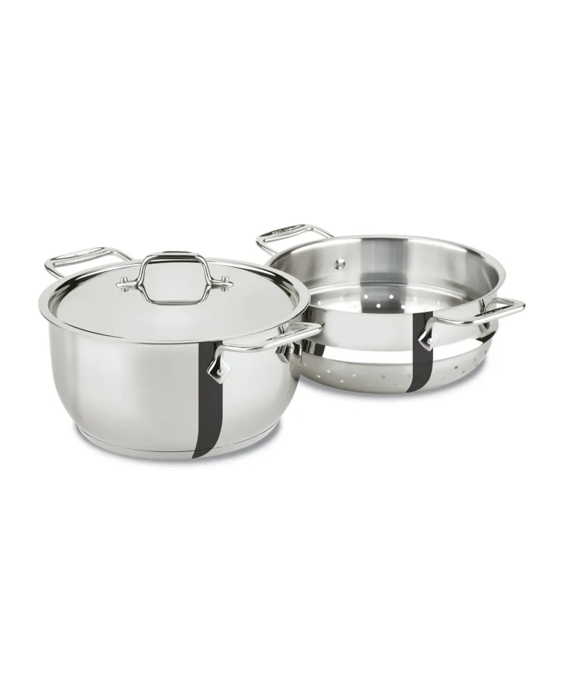 All-Clad Stainless Steel 5 Qt. Covered Multi Pot with Steamer Insert - Silver