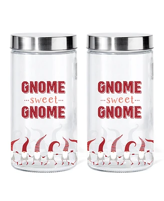 Style Setter Gnome Sweet Glass Jar, 60 oz