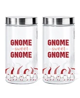 Style Setter Gnome Sweet Glass Jar, 60 oz