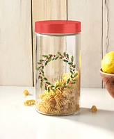 Style Setter Wreath "Peace on Earth" Glass Jar, 60 oz