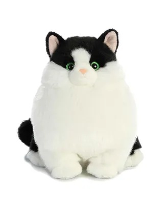 Aurora Medium Muffins Tuxedo Fat Cats Charming Plush Toy White 9.5"