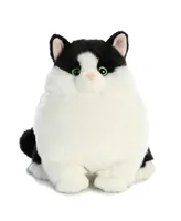 Aurora Medium Muffins Tuxedo Fat Cats Charming Plush Toy White 9.5"