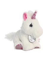 Aurora Small Sparkle Unicorn Precious Moments Inspirational Plush Toy White 7"