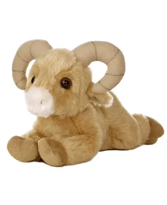Aurora Small Big Horn Sheep Mini Flopsie Adorable Plush Toy Brown 8"