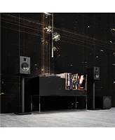 Kanto Tuk Premium Powered Bookshelf Speakers with Headphone Out, Usb Dac, Dedicated Phono Pre-amp, & Bluetooth - Pair