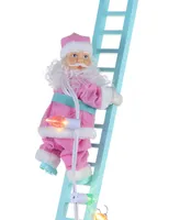 43" Animated Pastel Super Climbing Santa