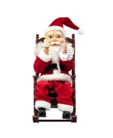 13.5" Animated Musical Rocking Santa