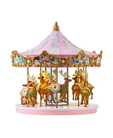 12" Animated Musical Crystal Carousel