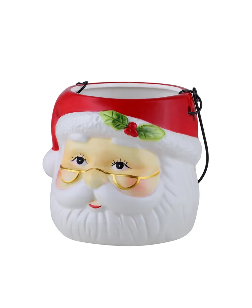 5" Nostalgic Ceramic Container Santa Claus