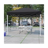 Tamar 8'X8' Weather Resistant, Uv Coated Pop Up Canopy Tent With Reinforced Corners, Height Adjustable Frame And Carry Bag