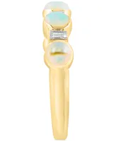 Effy Ethiopian Opal (3/4 ct. t.w.) & Diamond (1/10 ct. t.w.) Ring in 14k Gold