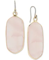 Lucky Brand Gold-Tone Emerald-Cut Stone Drop Earrings