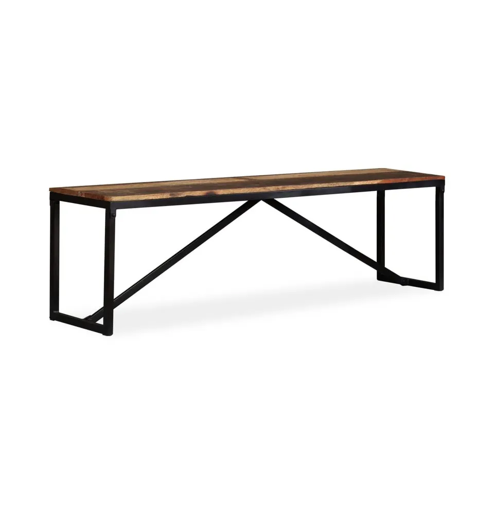 Bench Solid Reclaimed Wood 63"x13.8"x17.7"