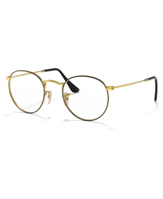 Ray-Ban Unisex Round Metal Optics Eyeglasses, RB3447V