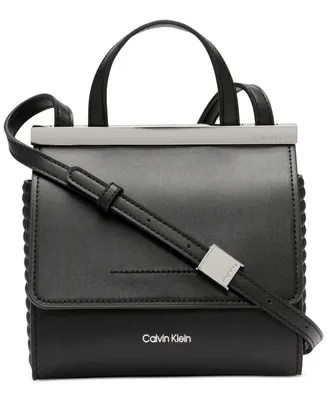 Calvin Klein Coral Pleated Flap Crossbody with Adjustable Strap