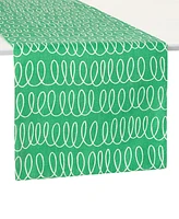 kate spade new york the Loop Joy Dot Reversible Table Runner, 15" x 72"