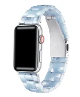 Posh Tech Unisex Claire Light Blue Resin Band for Apple Watch for Size - 42mm, 44mm, 45mm, 49mm