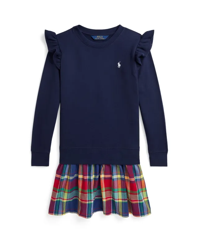 Polo Ralph Lauren Big Girls French Knot Pony Fleece Hooded Sweatshirt