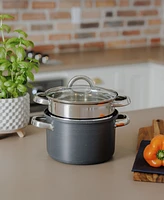 Sedona Kitchen Hard Anodized Aluminum 4-Qt. Multi Cooker with Glass Lid & Steam Tray