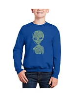 Alien - Big Boy's Word Art Crewneck Sweatshirt