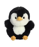 Aurora Mini Peewee Penguin Rolly Pet Round Plush Toy Black 5"