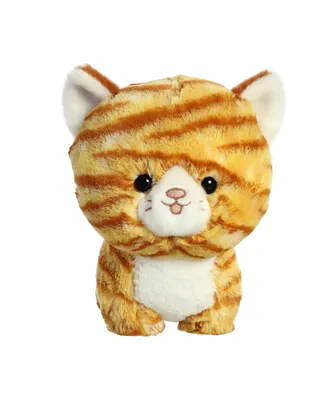 Aurora Small Orange Tabby Cat Teddy Pets Playful Plush Toy Orange 7"
