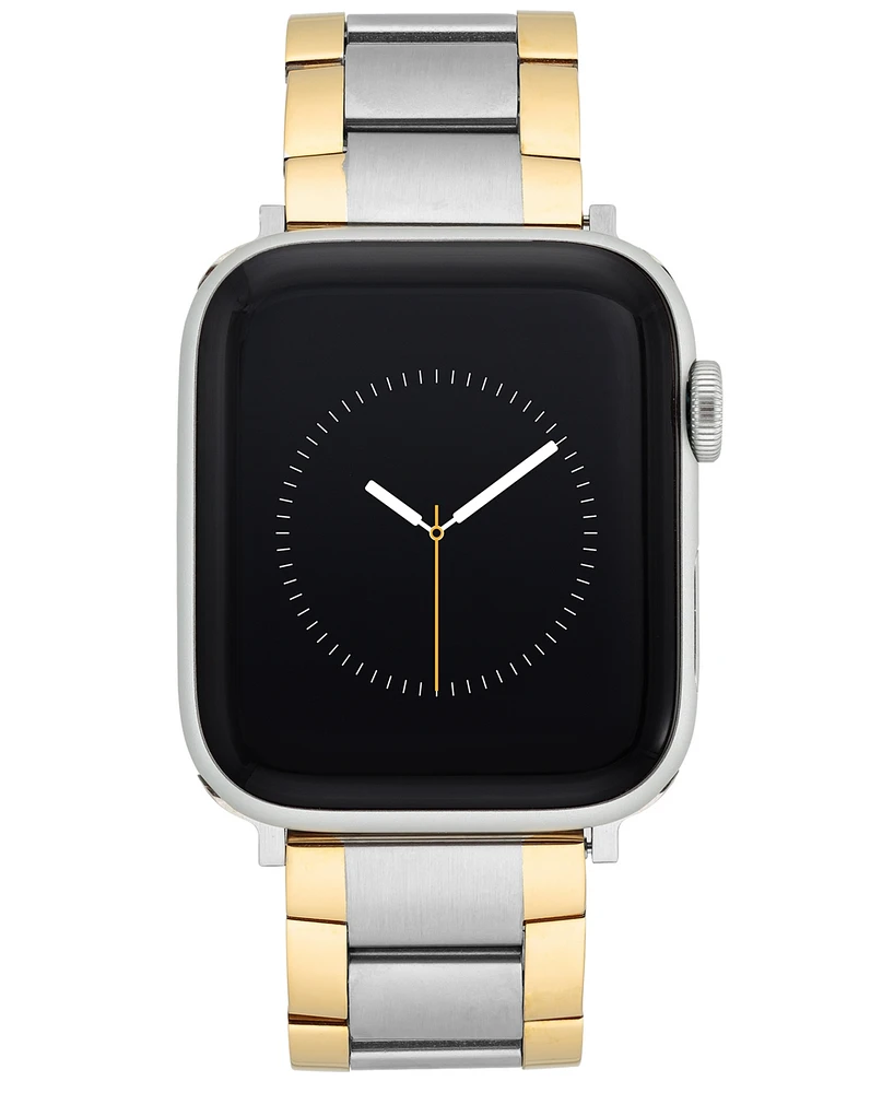 Vince Camuto Men's Silver-Tone and Gold-Tone Stainless Steel Link Band Compatible with 42mm, 44mm, 45mm, Ultra, Ultra2 Apple Watch