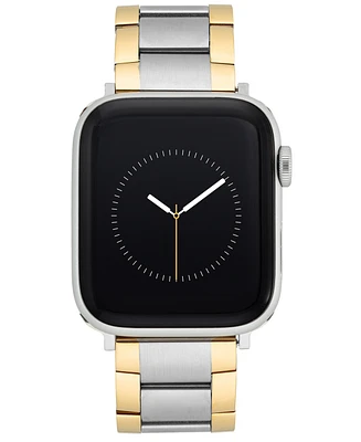 Vince Camuto Men's Silver-Tone and Gold-Tone Stainless Steel Link Band Compatible with 42mm, 44mm, 45mm, Ultra, Ultra2 Apple Watch