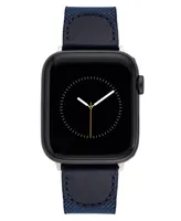 Vince Camuto Men's Navy Premium Nylon Band Compatible with 42mm, 44mm, 45mm, Ultra, Ultra2 Apple Watch