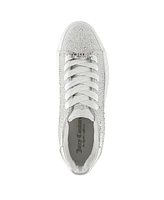 Juicy Couture Women's Alanis Rhinestone Lace Up Platform Sneakers