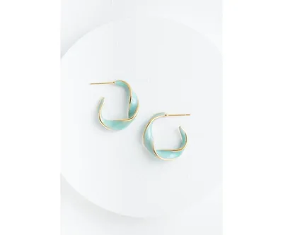 Starfish Project With a Twist Hoops in Mint Earrings