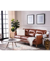 Nice Link Ava 84" Mid-Century Modern Leather Sofa