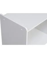 2-Tier Shelf Organizer with Easy Access Angled Cubby, White