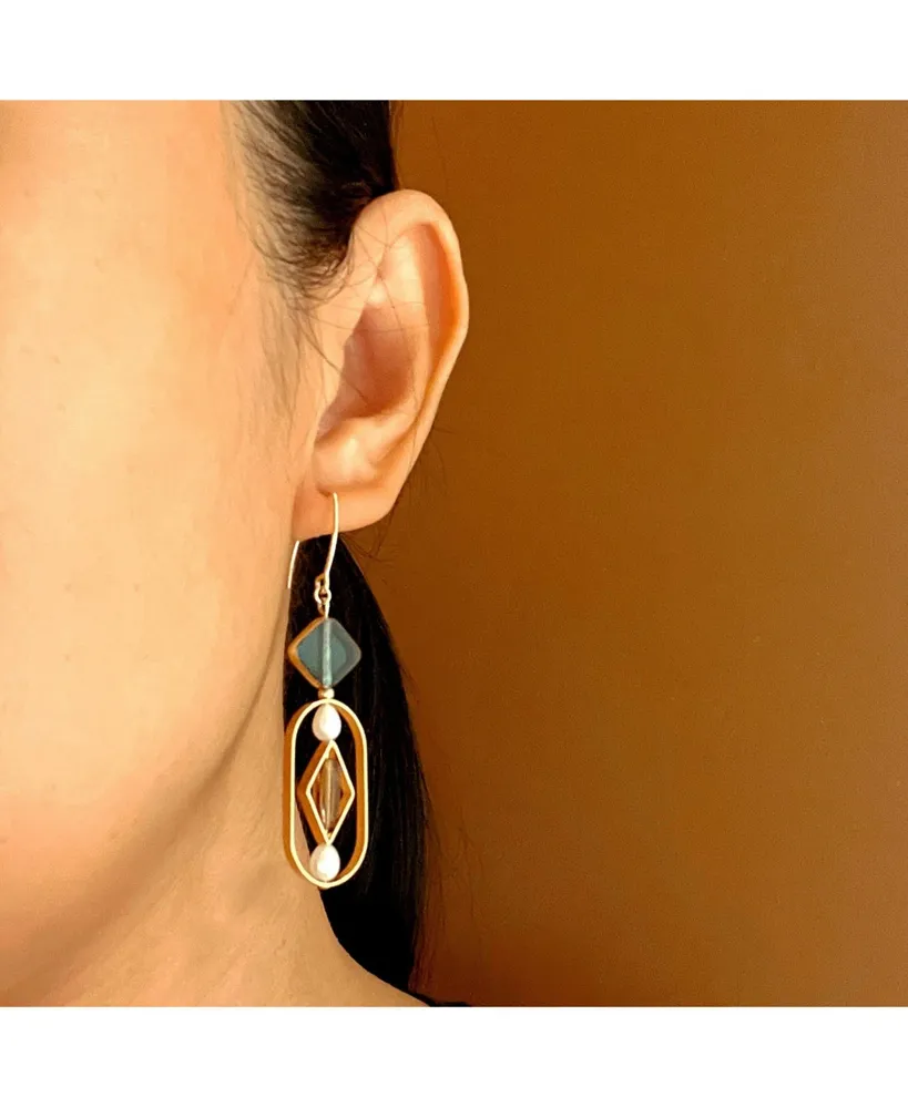 Art 2313E x Pearl Geometric Earrings
