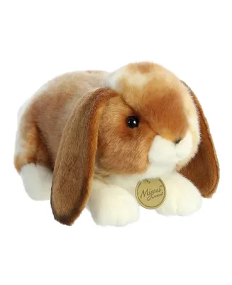Aurora Small Holland Lop Rabbit Miyoni Realistic Plush Toy Tan 9"