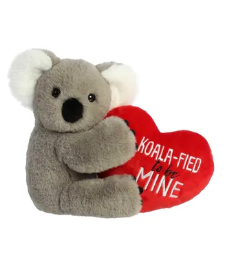 Aurora Small Just Sayin' Koala fied To Be Mine Valentine Heartwarming Plush Toy Gray 9"