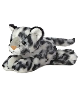 Aurora Small Snow Leopard Mini Flopsie Adorable Plush Toy Gray 8"