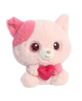 Aurora Small Cat In Love Lenticular Enchanting Plush Toy Pink 6"
