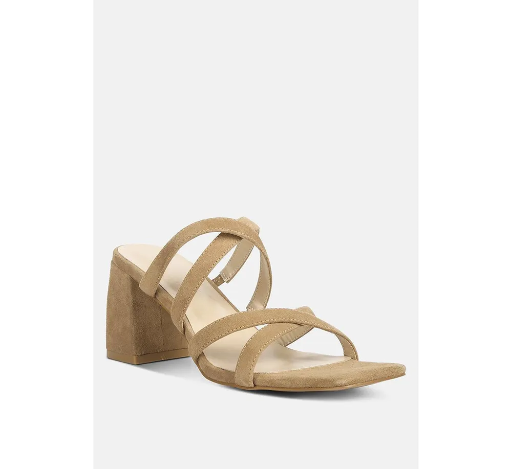 Rag & Co Valentina Womens strappy casual block heel sandals