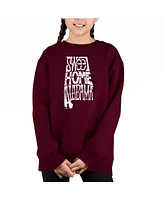 La Pop Art Kids Sweet Home Alabama Word Art Crewneck Sweatshirt