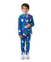 OppoSuits Little Boys Festivity Christmas Party Outfit Including Blazer, Pants and Tie Suit Set