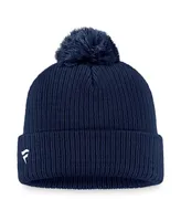 Women's Fanatics Navy Houston Texans Logo Cuffed Knit Hat with Pom