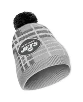 Women's Wear by Erin Andrews New York Jets Plaid Knit Hat with Pom and Scarf Set