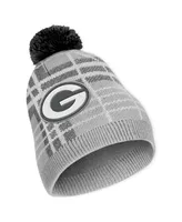 Women's Wear by Erin Andrews Green Bay Packers Plaid Knit Hat with Pom and Scarf Set