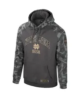 Men's Colosseum Charcoal Notre Dame Fighting Irish Oht Military-Inspired Appreciation Camo Raglan Pullover Hoodie