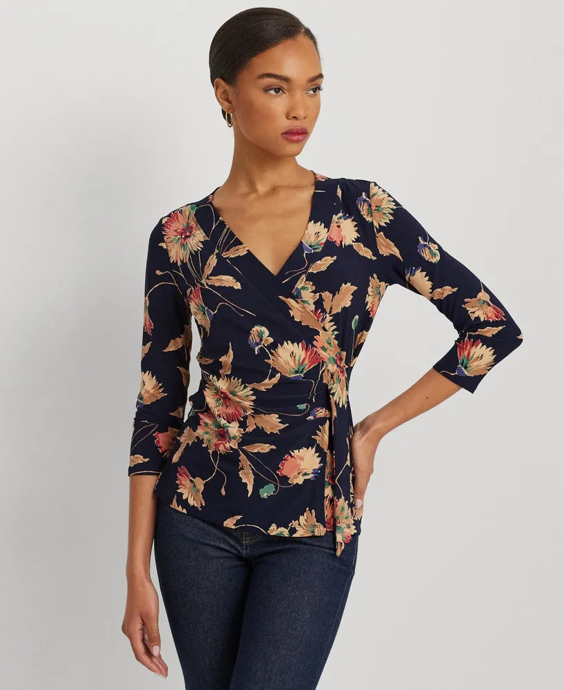 Lauren Ralph Lauren Women's Floral Stretch Jersey Top