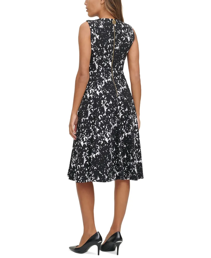 Calvin Klein Women's Printed Sleeveless Midi Dress
